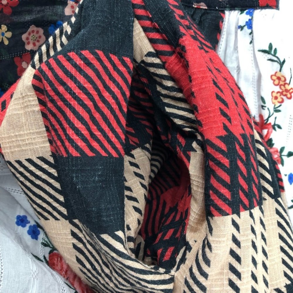 Anthropologie Red & White Layered Maxi Skirt | New With Tags - Picture 5 of 11